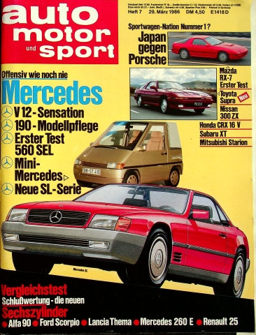 Deckblatt Auto Motor und Sport (07/1986)
